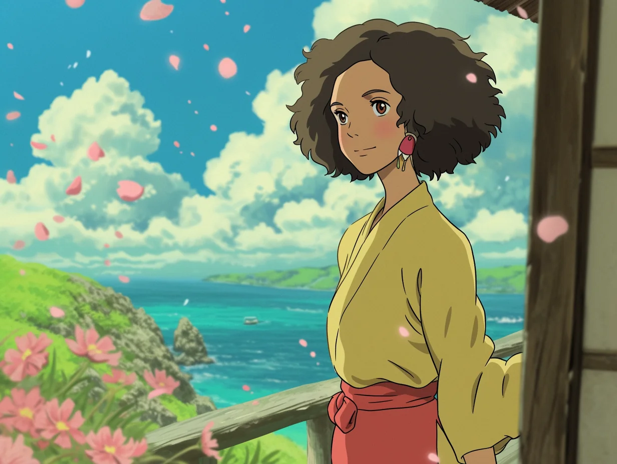 AI created ancient tree spirits in GhibliFantasy mystical forest style